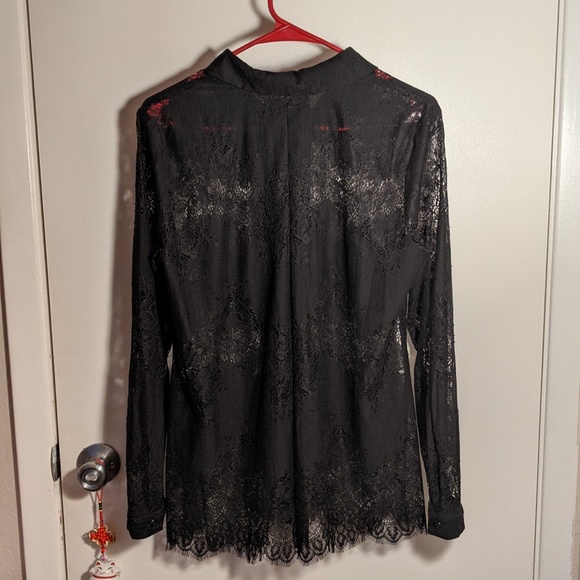 Cabi St. Regis Black Lace Button Up Blouse - Picture 6 of 9